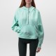 дамски,суичър,дамски,ежедневни,облекла,lululemon,women,s,logo,cotton,oversized,zipped,hoodie,sea,mist