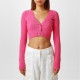 жилетка,дамски,плетени,дрехи,off,white,women's,upside,down,subtly,cropped,cardigan,pink