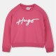 блуза,hugo,kids',big,logo,crew,sweatshirt,pink,48t