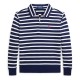 юношеска,блуза,с,яка,polo,ralph,lauren,stripe,1,4,zip,polo,top,juniors,newport,navy