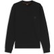 риза,с,дълъг,ръкав,мъжки,горнища,с,качулка,boss,mens,boss,orange,long,sleeve,premium,cotton,sweatshirt,westart,crew,neck,black