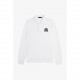 блуза,мъжки,горнища,с,качулка,fred,perry,men,s,badge,collar,ribbed,crew,sweatshirt,snow,white,129