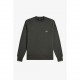 блуза,мъжки,горнища,с,качулка,мъжки,ежедневни,облекла,fred,perry,men,s,crew,neck,cotton,sweatshirt,field,grn,u98
