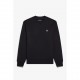 блуза,мъжки,горнища,с,качулка,fred,perry,crew,neck,sweatshirt,black184