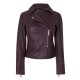 яке,ted,baker,women's,lizia,minimal,biker,leather,jacket,purple