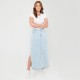 дамска,пола,be,you,denim,side,split,skirt,womens,light,wash
