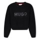юношеска,блуза,промоция,на,зимни,облекла,детски,облекла,hugo,logo,crew,sweater,juniors,black,09b