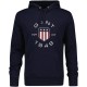суичър,мъжки,ежедневни,облекла,gant,print,sweat,hoodie,grey,melange,s,evening,blue