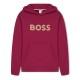 суичър,boss,kids',logo,print,pull,over,hoodie,crimson,95l