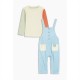 бебешки,облекла,детски,полари,детски,облекла,hello,world,baby,boys,cord,dungaree,and,top,set,blue,multi