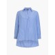 french,connection,women,s,rhodes,pop,cotton,long,sleeve,oversized,fit,blouse,40,blue,white