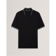 блуза,с,яка,облекла,на,разпродажба,мъжки,тениски,ted,baker,men's,jacquard,short,sleeve,polo,shirt,black