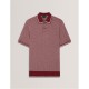 блуза,с,яка,ted,baker,men's,texture,short,sleeve,polo,shirt,oxblood