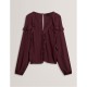 дамски,ризи,ted,baker,ted,ls,frill,blouse,ld54,oxblood