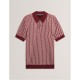 мъжки,тениски,ted,baker,ted,herringbone,polo,sn54,maroon