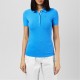 блуза,с,яка,дамски,топове,tommy,hilfiger,women's,ribbed,logo,short,sleeve,polo,shirt,blue,spell