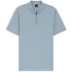 блуза,с,яка,мъжки,тениски,boss,mens,boss,orange,short,sleeve,quarter,zip,polo,top,blue,458