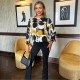 фланелка,с,дълъг,ръкав,дамски,ризи,ax,paris,geometric,printed,long,sleeve,top,multi
