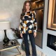 фланелка,с,дълъг,ръкав,дамски,ризи,ax,paris,geometric,print,long,sleeve,top,multi
