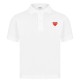 юношеска,блуза,с,яка,детски,3/4,панталони,comme,des,garcons,play,peeping,heart,polo,shirt,junior,white,1