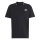 adidas,essentials,mens,cotton,3,stripes,polo,shirt,black,white