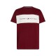 тениска,мъжки,тениски,tommy,hilfiger,cotton,panel,t,shirt,red,white,vlp