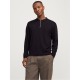 jack,and,jones,emil,half,zip,knitted,polo,mens,black