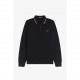 блуза,с,яка,мъжки,тениски,fred,perry,long,sleeve,twin,tipped,polo,shirt,black,s77