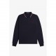 блуза,с,яка,мъжки,тениски,fred,perry,long,sleeve,twin,tipped,polo,shirt,navy,t55