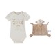 бебешки,облекла,hello,world,baby,unisex,2024,bodysuit,and,comforter,beige