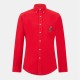 риза,облекла,на,разпродажба,мъжки,ризи,polo,ralph,lauren,men's,brushed,oxford,long,sleeve,plain,shirt,rl,2000,red