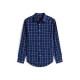 облекла,на,разпродажба,мъжки,ризи,tommy,hilfiger,men's,twill,check,long,sleeve,patterned,shirt,blue,indigo,0ms