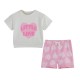 бебешки,облекла,hello,world,baby,girl,little,love,shorty,jog,set,cream,pink