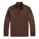 поларена,блуза,мъжки,горнища,с,качулка,polo,ralph,lauren,estate,fleece,quarter,zip,sweater,nutmeg,brown