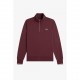 горнище,с,цип,мъжки,горнища,с,качулка,fred,perry,fredperry,half,zip,top,oxblood,64a