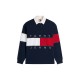 блуза,с,яка,дамски,топове,tommy,jeans,women's,rugby,polo,shirt,dark,night,navy