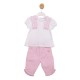 комплект,бебешки,облекла,mintini,baby,baby,2,piece,set,white,pink