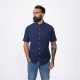мъжка,риза,с,къс,ръкав,firetrap,oxford,short,sleeve,shirt,mens,navy