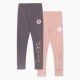 клин,bench,girls,pack,of,2,marl,pink,charocal,leggings,multi