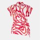 тениска,с,къс,ръкав,дамски,ризи,biba,tie,cap,sleeve,shirt,swirl,print