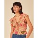 дамски,ризи,nobodys,child,women's,marigold,short,sleeve,blouse,multi