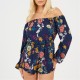 гащеризон,дамски,къси,панталони,brave,soul,women's,playsuit,navy,floral