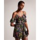 дамски,летни,гащеризони,дамски,къси,панталони,ted,baker,off,the,shoulder,ruffle,romper,black
