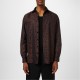 облекла,на,разпродажба,мъжки,ризи,moschino,men's,logo,print,poplin,long,sleeve,patterned,shirt,fantasy,brown