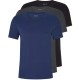 тениска,мъжки,тениски,boss,mens,boss,bodywear,3,pack,t,shirts,soft,breathable,fabric,with,logo,detail,open,blue