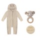 бебешки,облекла,hello,world,baby,boy,bear,romper,and,rattle,gift,beige