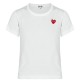 юношеска,тениска,детски,3/4,панталони,comme,des,garcons,play,small,red,peeping,heart,t,shirt,junior,white,2