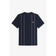 тениска,мъжки,тениски,fred,perry,men's,pinstripe,t,shirt,navy,608