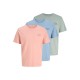 тениска,облекла,на,разпродажба,мъжки,тениски,jack,and,jones,niko,3,pack,t,shirts,blue,pink,green