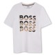 юношеска,тениска,детски,облекла,boss,multi,logo,t,shirt,juniors,white